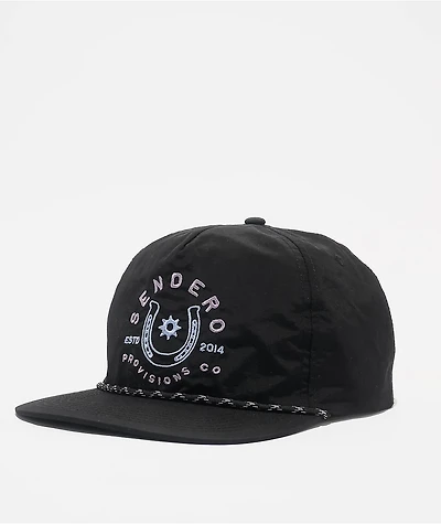 Sendero No Luck Black Snapback Hat