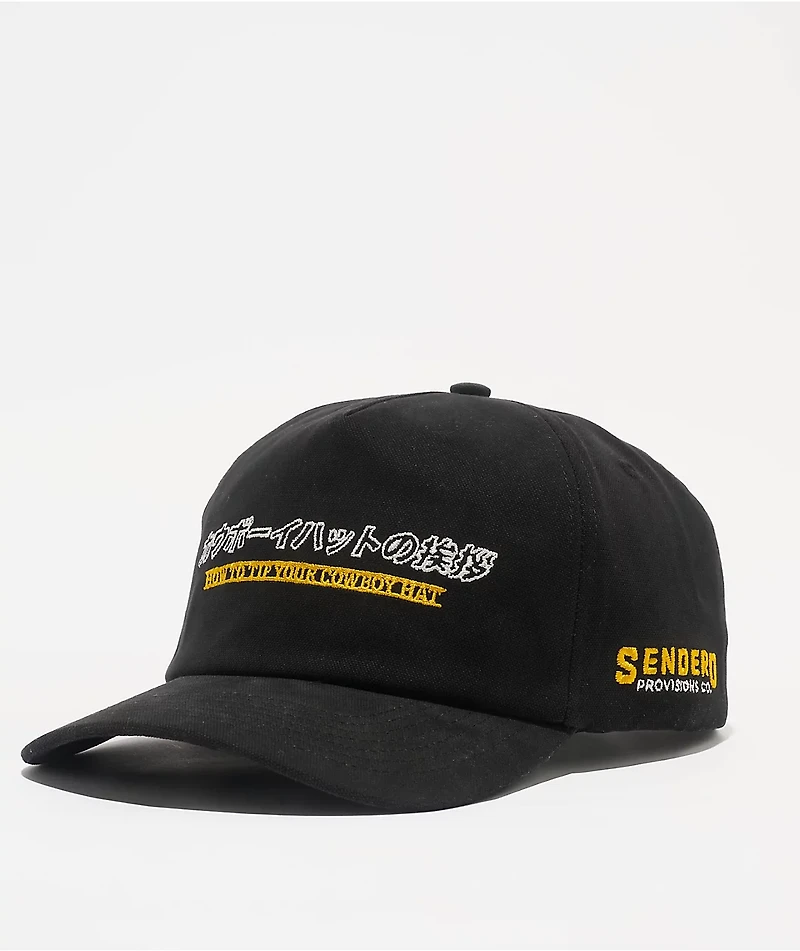 Sendero Tip Your Black Snapback Hat