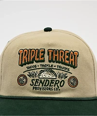 Sendero Triple Threat Green & Khaki Snapback Hat