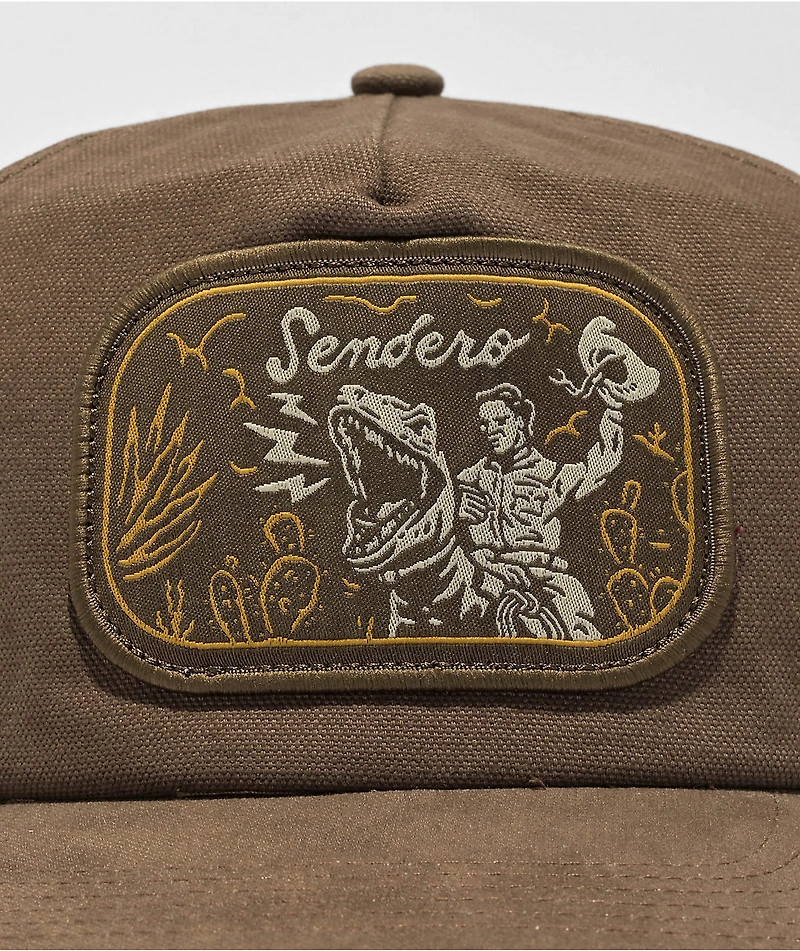 Sendero Velociwrangler Brown Snapback Hat