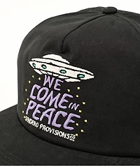Sendero We Come Peace Black Snapback Hat