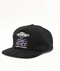 Sendero We Come Peace Black Snapback Hat