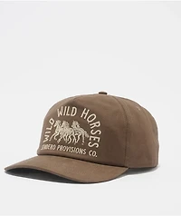 Sendero Wild Wild Horses Brown Snapback Hat