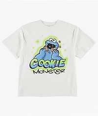 Sesame Street Cookie Monster Airbrush White T-Shirt
