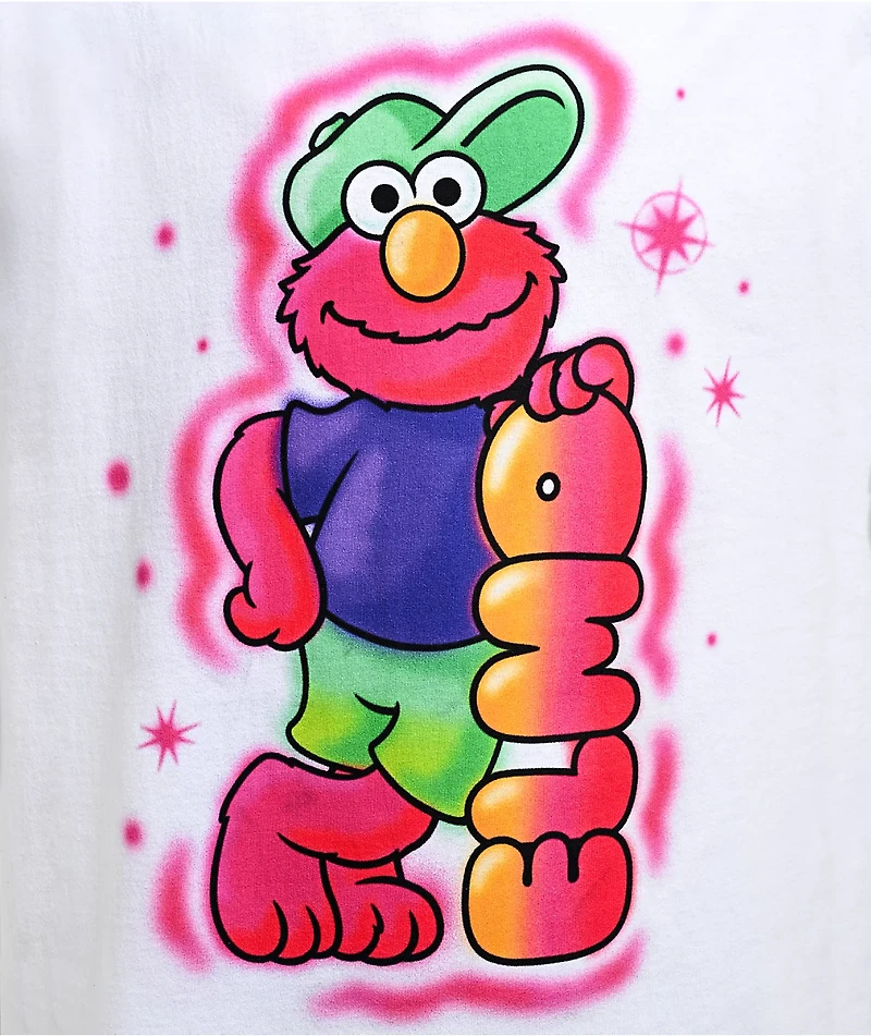 Sesame Street Elmo Airbrush White T-Shirt
