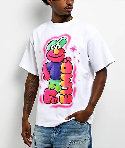 Sesame Street Elmo Airbrush White T-Shirt