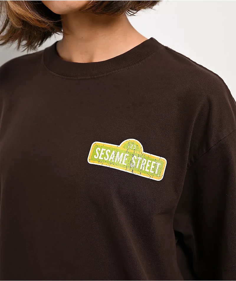 Sesame Street Friendly Face Brown T-Shirt