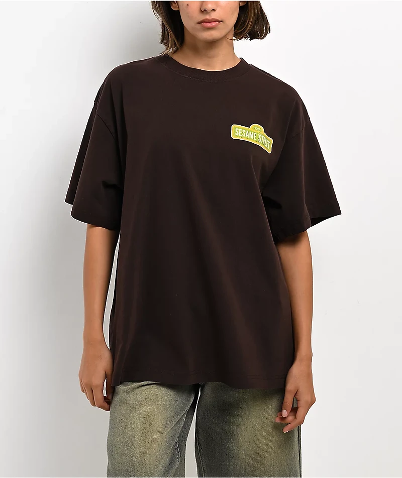 Sesame Street Friendly Face Brown T-Shirt