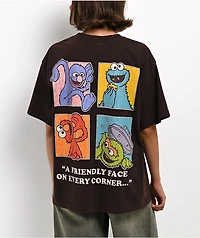 Sesame Street Friendly Face Brown T-Shirt