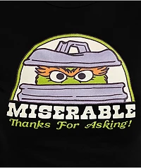 Sesame Street Miserable Black Crop T-Shirt
