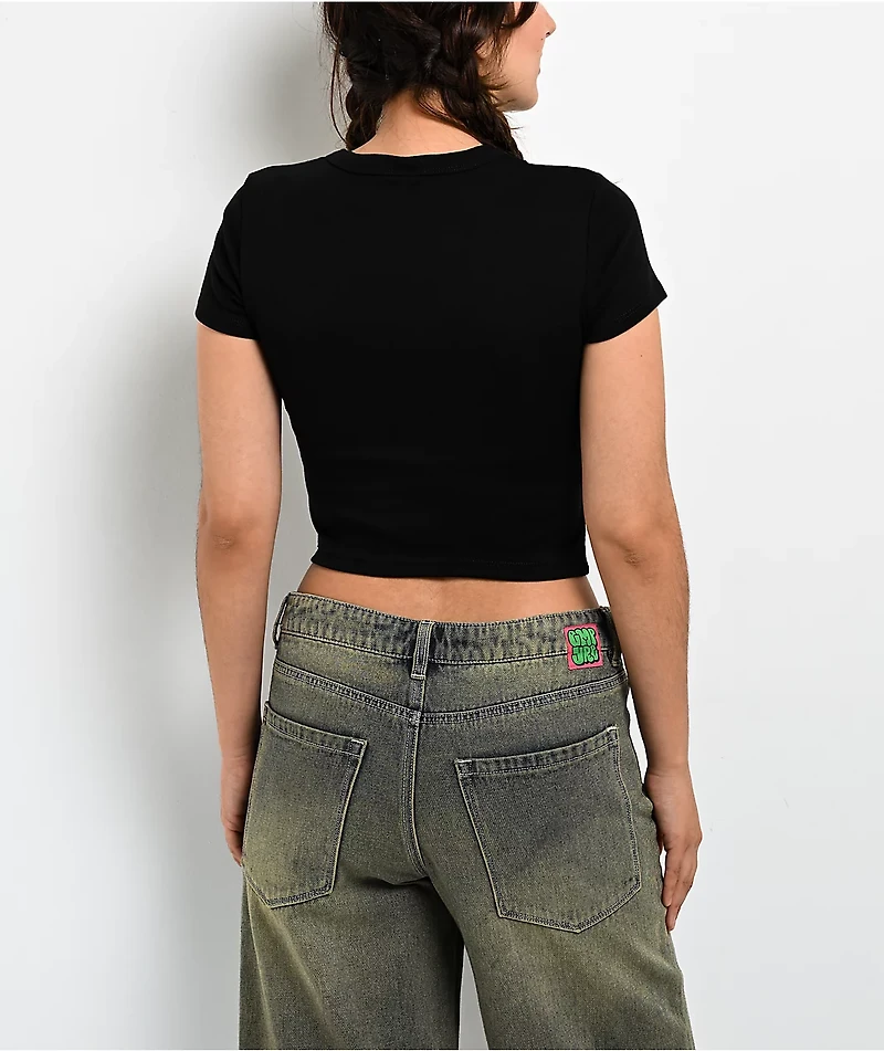 Sesame Street Miserable Black Crop T-Shirt
