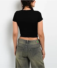 Sesame Street Miserable Black Crop T-Shirt