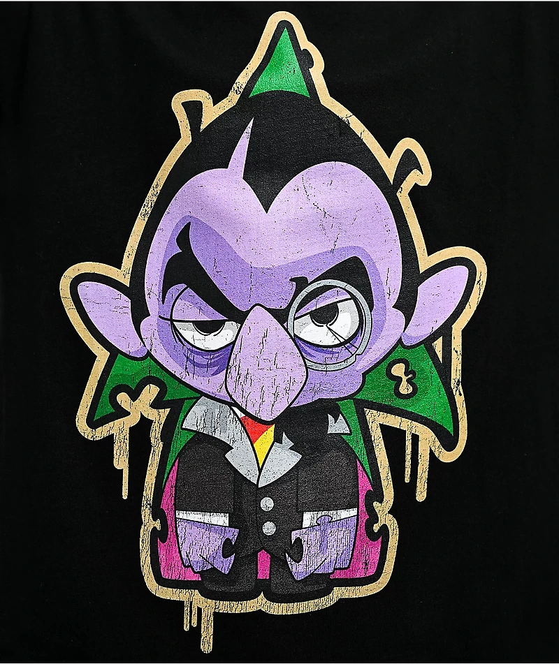 Sesame Street Zombie Count Von Count Black T-Shirt