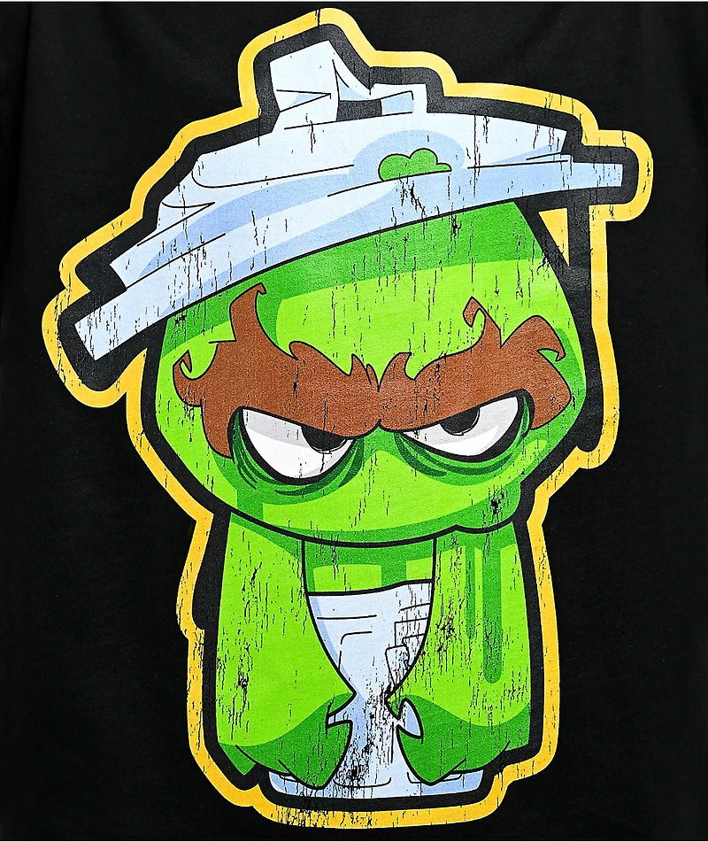 Sesame Street Zombie Oscar The Grouch Black T-Shirt
