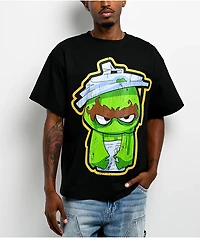 Sesame Street Zombie Oscar The Grouch Black T-Shirt