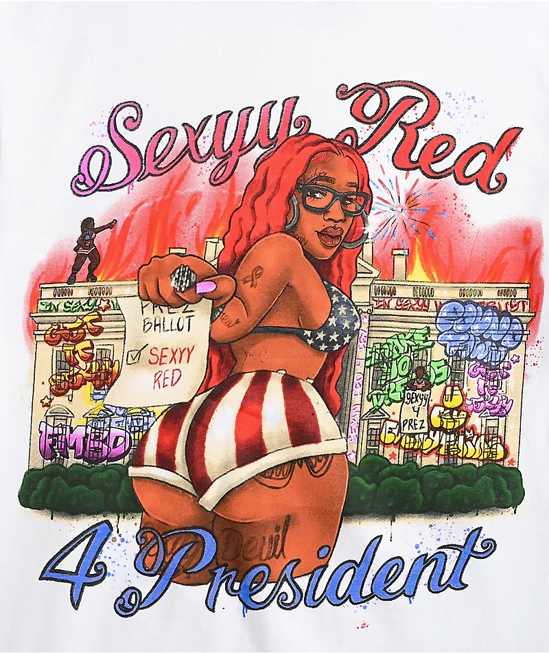 Sexyy Red For President White T-Shirt