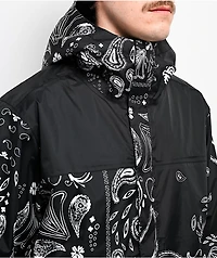 Shaka Wear 2.0 Black Paisley Windbreaker Jacket
