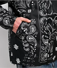Shaka Wear 2.0 Black Paisley Windbreaker Jacket