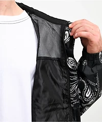Shaka Wear 2.0 Black Paisley Windbreaker Jacket