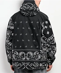 Shaka Wear 2.0 Black Paisley Windbreaker Jacket