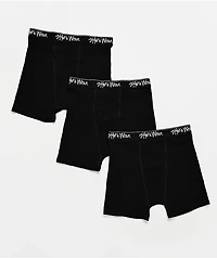 Shaka Wear 3 Pack Black Boxer Briefs