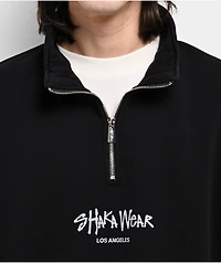 Shaka Wear 3M Logo Black Quarter Zip Sweatshirt