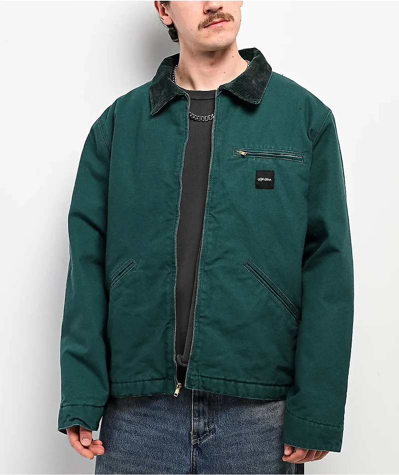 Shaka Wear Aged Canvas Green Work Jacket