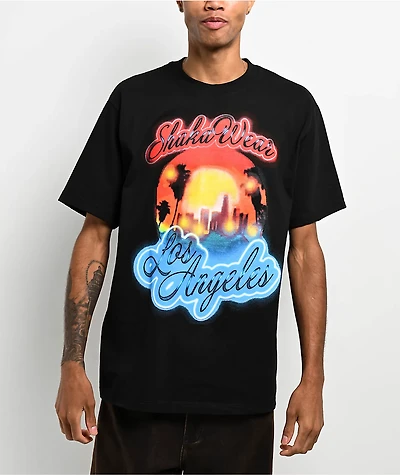 Shaka Wear Airbrush Black T-Shirt