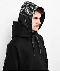 Shaka Wear Bandana Double Hood Black Hoodie