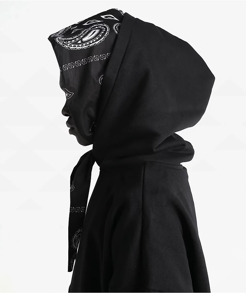 Shaka Wear Bandana Hood Black Hoodie