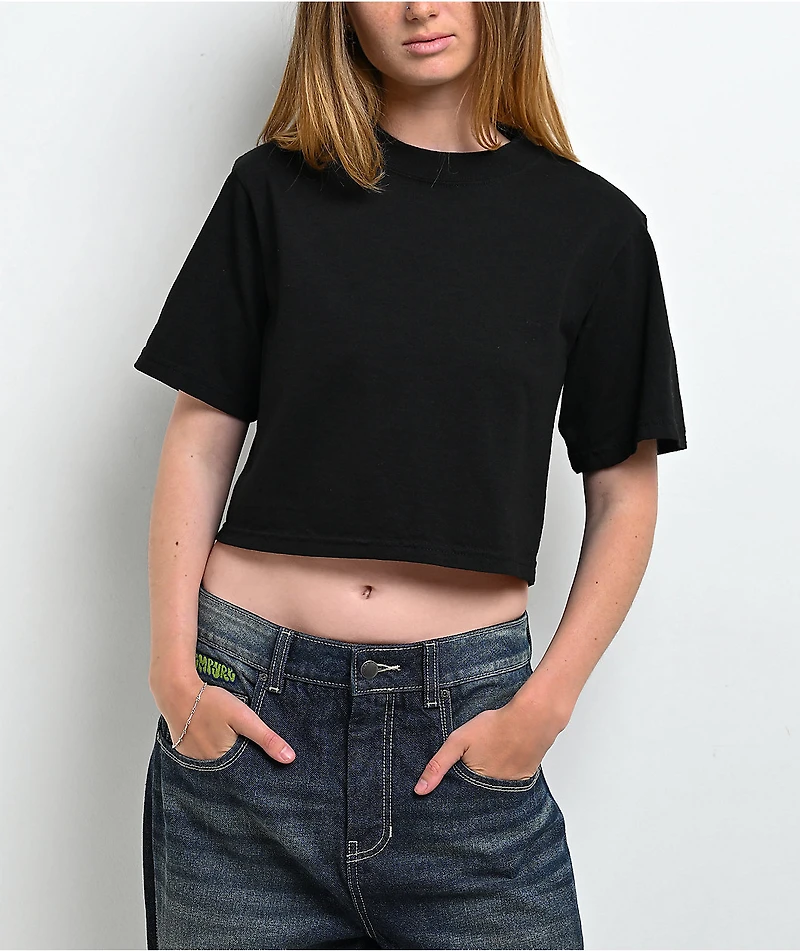 Shaka Wear Black Crop T-Shirt