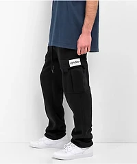 Shaka Wear Black Fleece Cargo Sweatpants