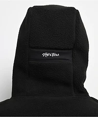 Shaka Wear Black Sherpa Quarter Zip Hoodie