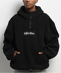 Shaka Wear Black Sherpa Quarter Zip Hoodie