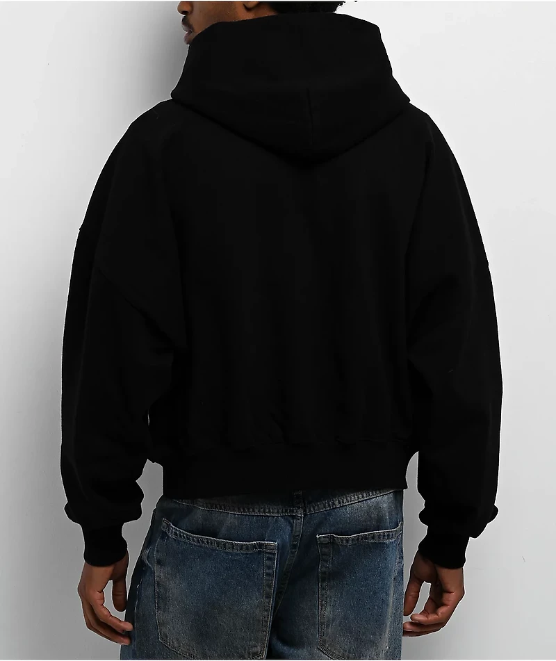 Shaka Wear Black Zip Crop Hoodie