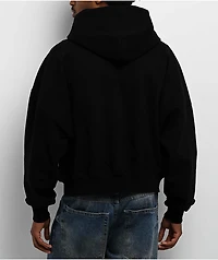 Shaka Wear Black Zip Crop Hoodie