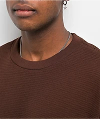 Shaka Wear Brown Heavyweight Long Sleeve Thermal T-Shirt