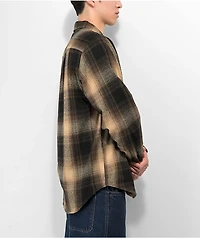Shaka Wear Brown Plaid Heavyweight Flannel Shirt