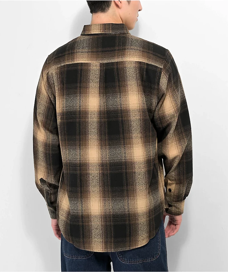 Shaka Wear Brown Plaid Heavyweight Flannel Shirt