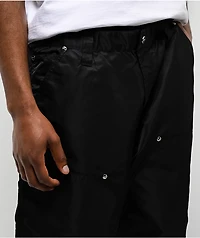 Shaka Wear Double Knee Black Nylon Cargo Pants