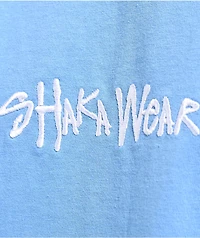 Shaka Wear Embroidered Logo Blue Heavyweight T-Shirt