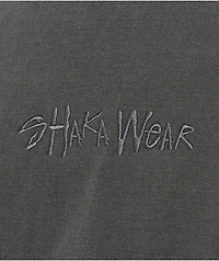 Shaka Wear Embroidered Logo Charcoal Heavyweight T-Shirt