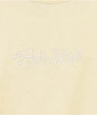 Shaka Wear Embroidered Logo Garment Dye Cream Heavyweight T-Shirt