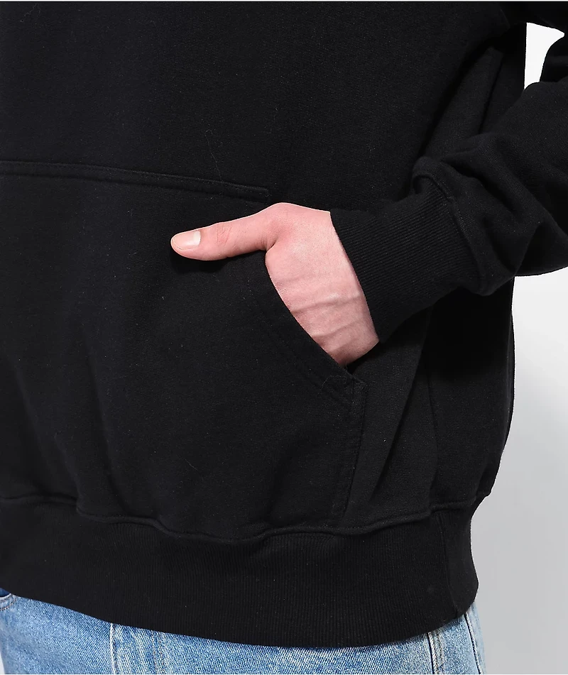 Shaka Wear Garment Dye Black Heavyweight Hoodie