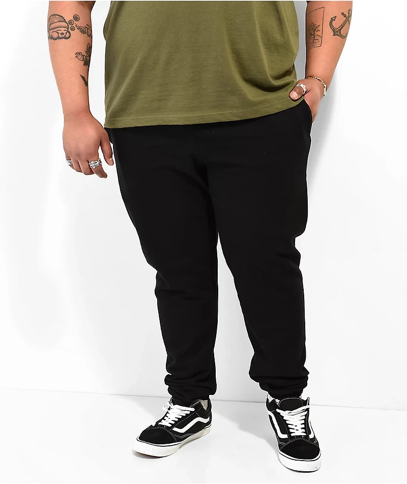Shaka Wear Garment Dye Black Heavyweight Sweatpants