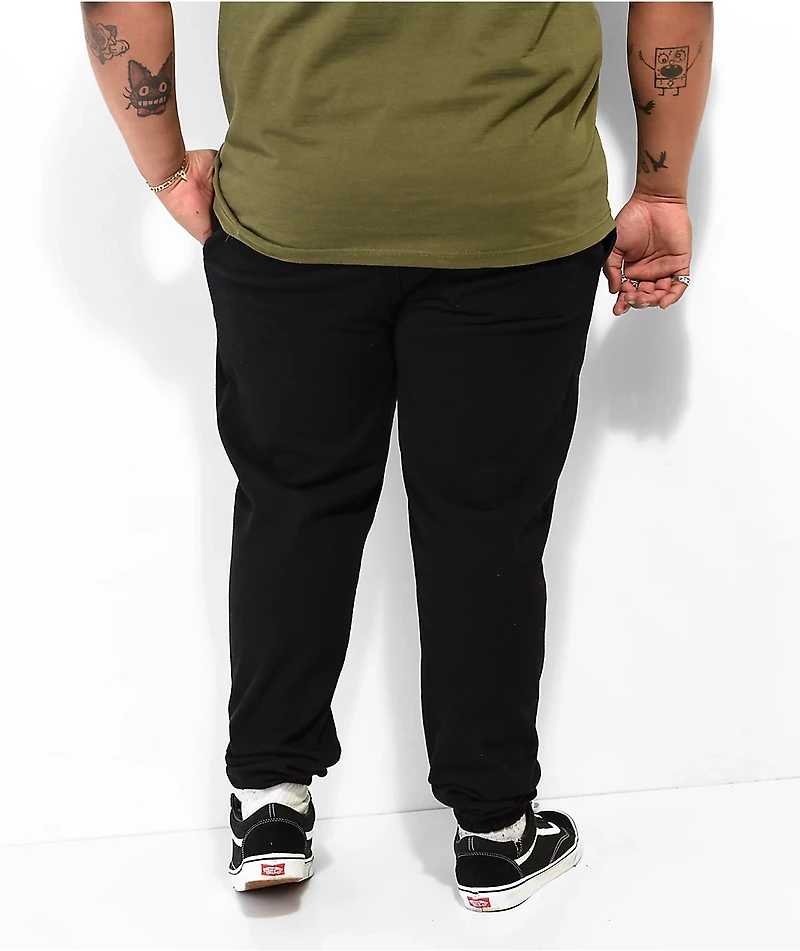 Shaka Wear Garment Dye Black Heavyweight Sweatpants
