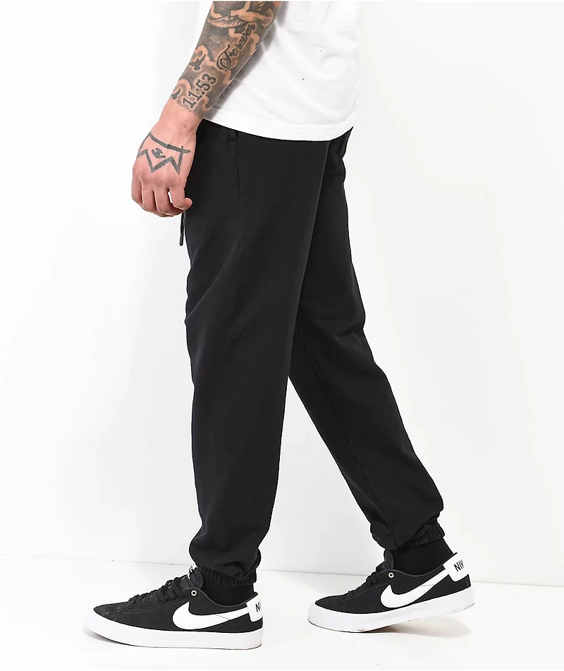 Shaka Wear Garment Dye Black Heavyweight Sweatpants