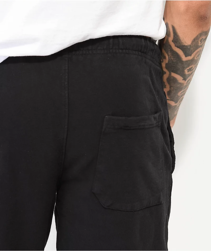 Shaka Wear Garment Dye Black Heavyweight Sweatpants