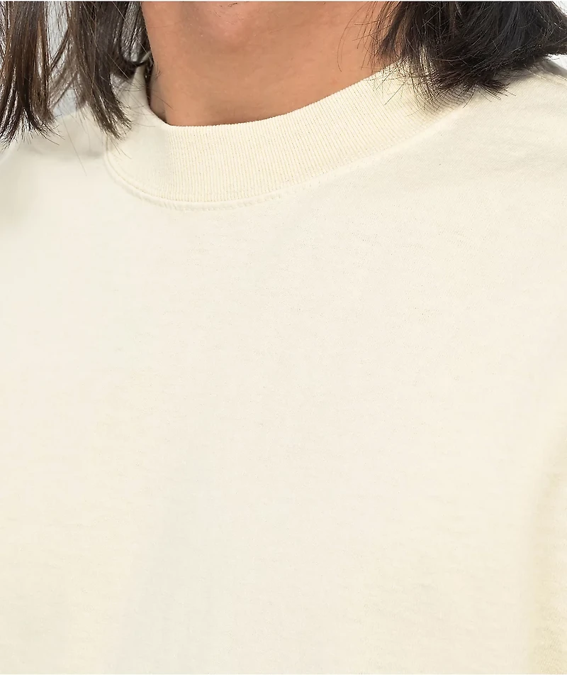 Shaka Wear Garment Dye Cream Long Sleeve Heavyweight T-Shirt