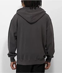 Shaka Wear Garment Dye Grey Heavyweight Double Zip Hoodie